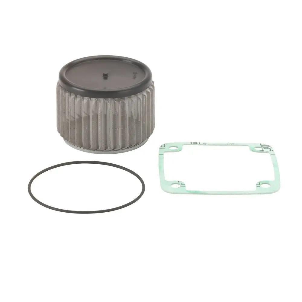 Danfoss Filterkomponente mit Membran und Dichtungen, bestehend aus einem zylindrischen Teil und zwei Dichtungen, ideal für spezifische Anwendung.
